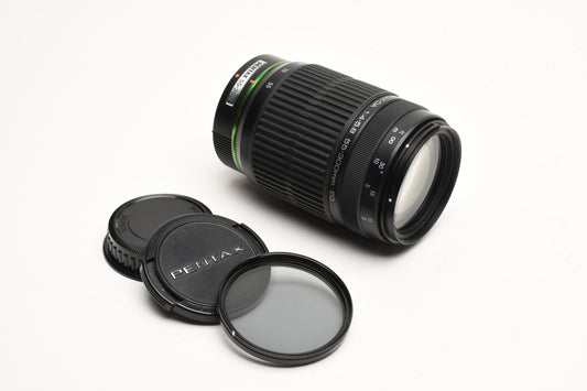 Pentax SMC-DA 55-300mm f4-5.8 ED Tele zoom lens, PL filter, Great!