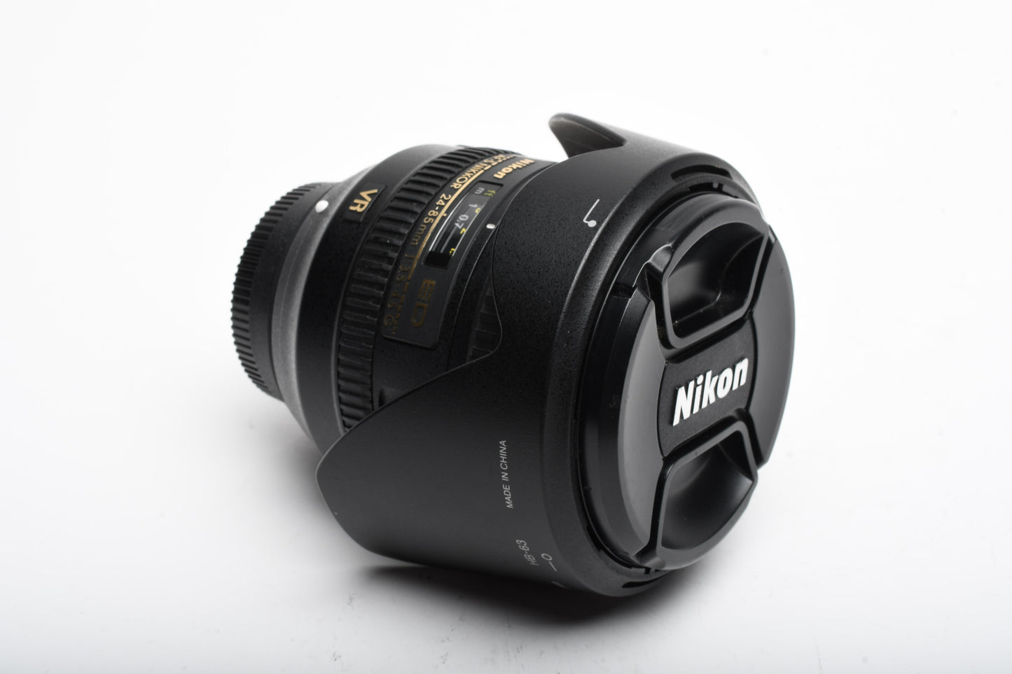 Nikon Nikkor AFS 24-85mm f3.5-4.5G ED VR zoom lens, Caps, Hood, Good