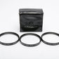 Vivitar 55mm Close-up lens set +1, +2, and +4 in pouch