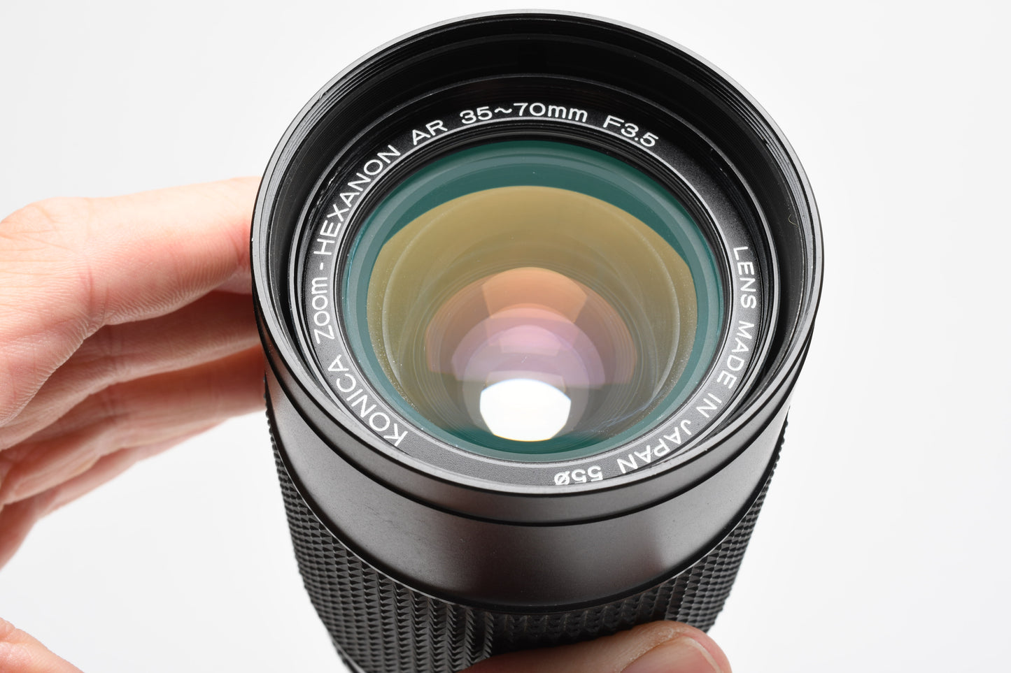 Konica Hexanon AR 35-70mm f3.5 Zoom Lens, Case, Hood, Sky, Great!