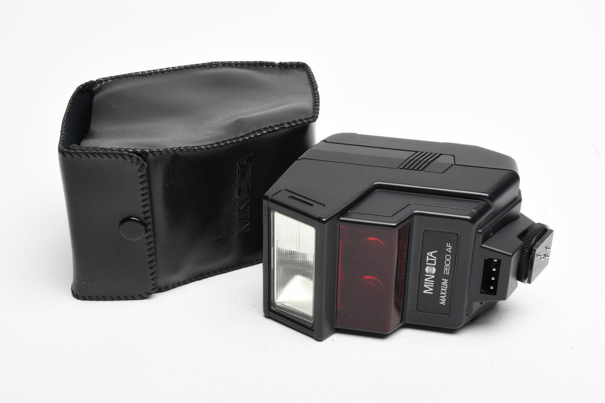 Minolta Maxxum AF 2800AF flash, case, tested, Clean