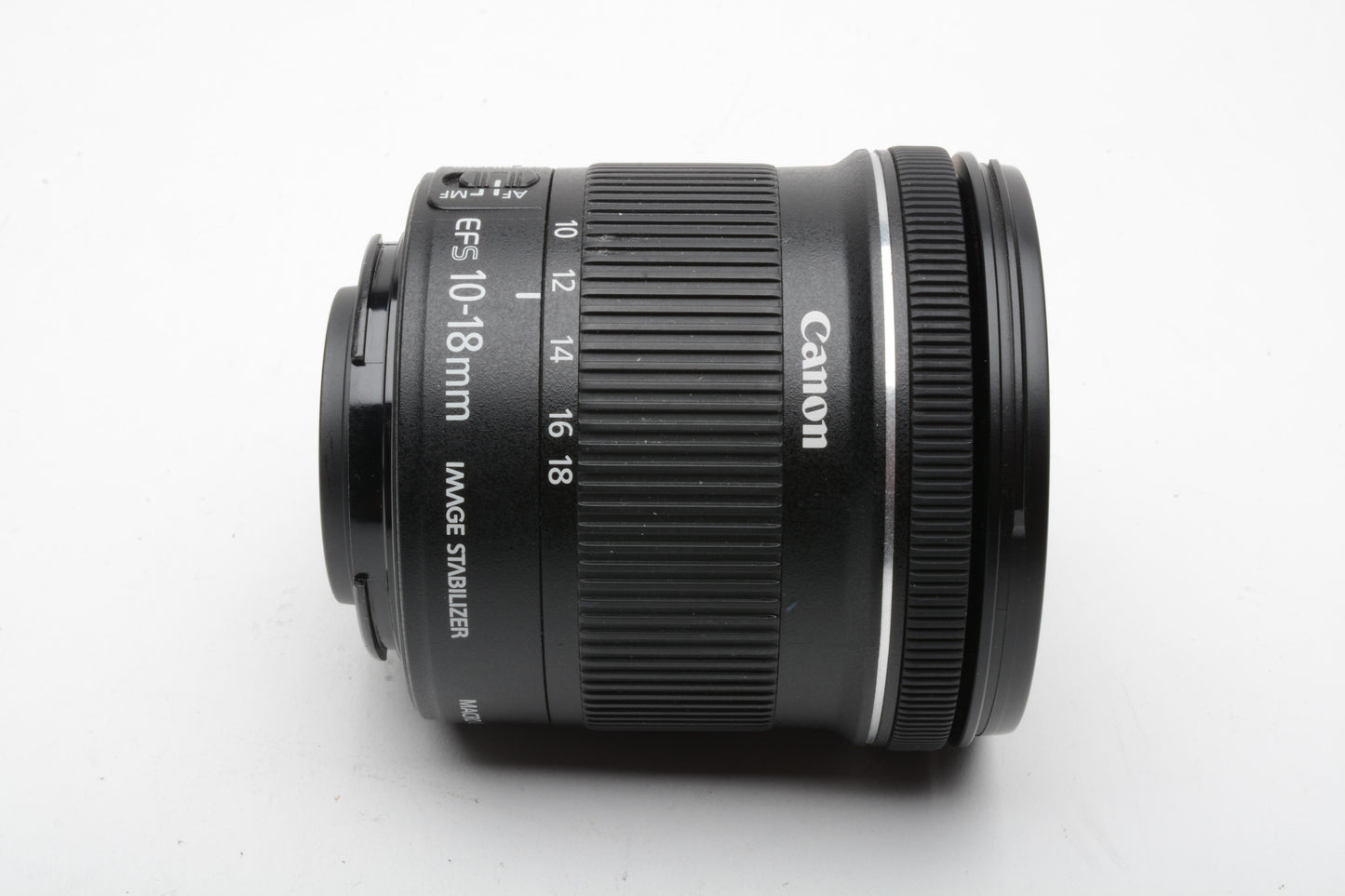 Canon EFS 10-18mm f4.5-5.6 IS STM Zoom Lens, w/Caps