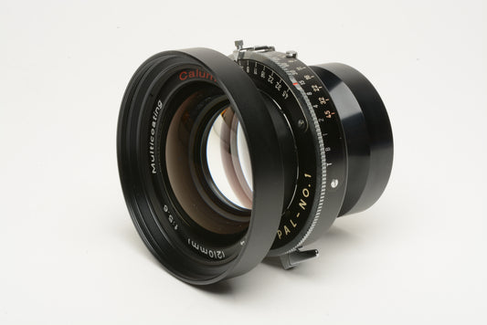 Calumet Caltar-S II 210mm (8 1/4") f/5.6 Large Format Lens w/Caps, Case