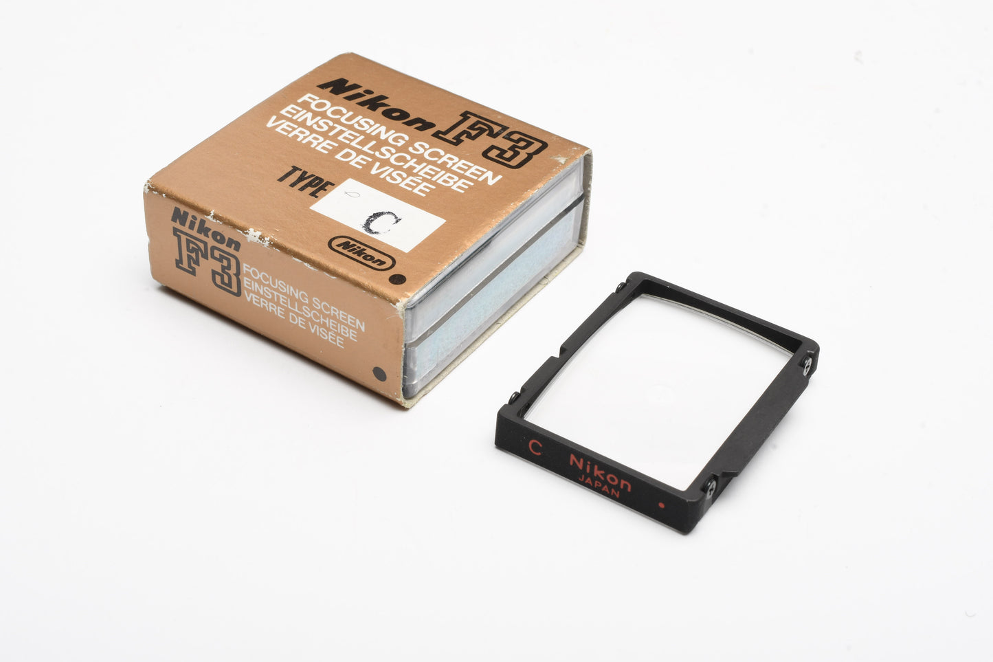 Nikon F3 Cross Hair Focusing Screen Type C Red Dot in box/Case for F3 Series