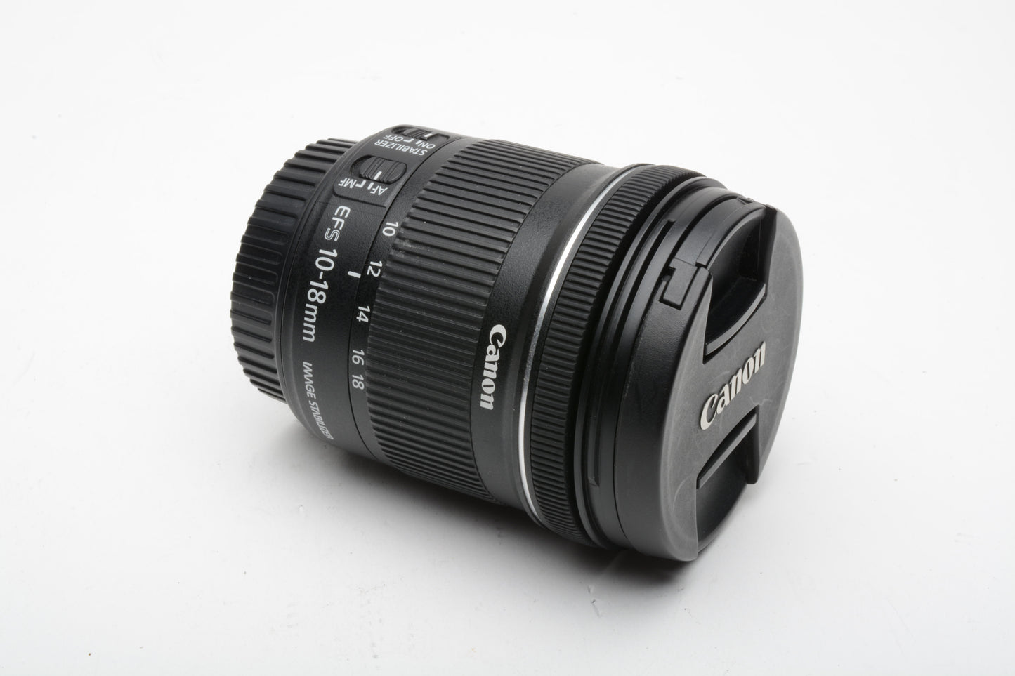 Canon EFS 10-18mm f4.5-5.6 IS STM Zoom Lens, w/Caps