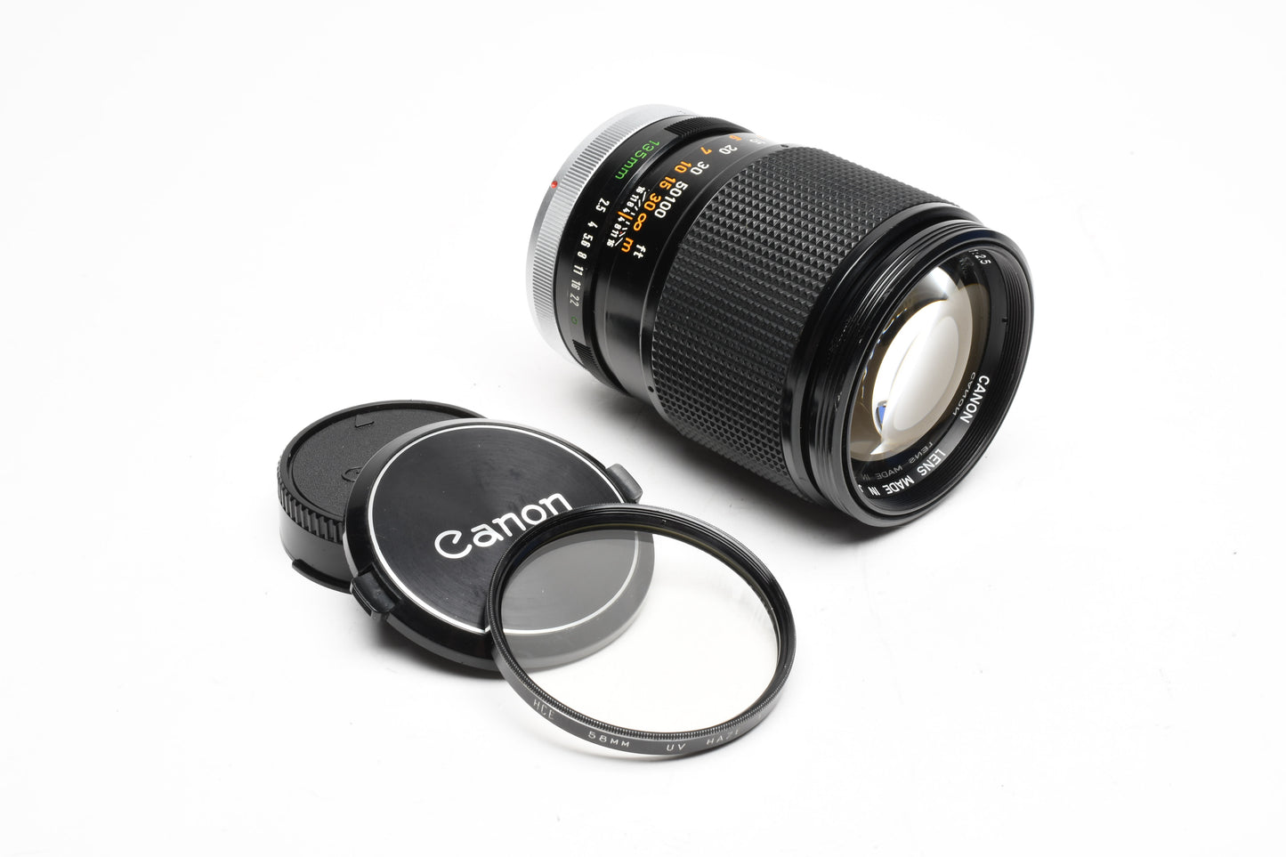 Canon FD 135mm f2.5 Telephoto Prime Portrait Lens, UV, Clean & Sharp