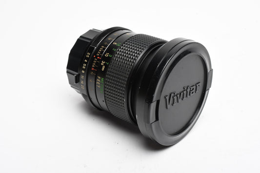 Vivitar 28mm f2.5 Wide angle lens for Minolta MD Mount, Caps