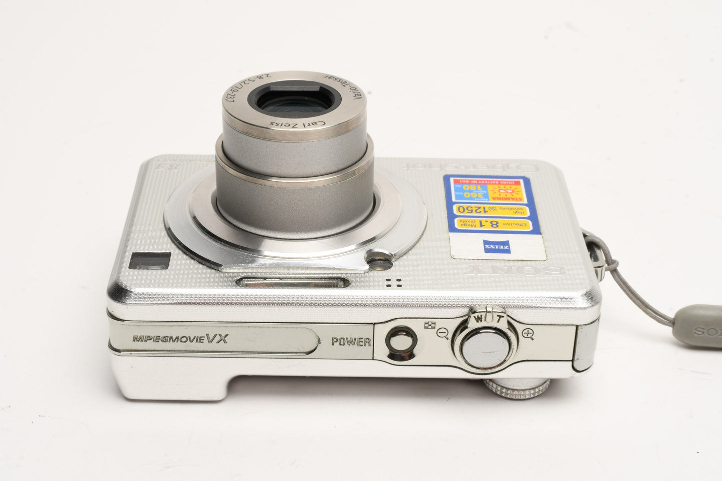 Sony DSC-W100 8.1MP Digital Point&Shoot camera, 2batts+charger, tested, boxed