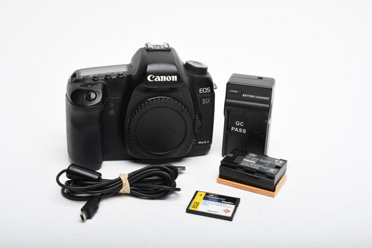 Canon EOS 5D Mark II DSLR Body, Batt, Charger, 468K Acts, Tested, Still Great