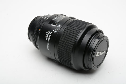 Nikon AF Micro Nikkor 105mm F2.8D lens, clean and sharp!