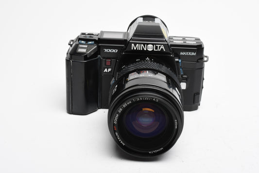 Minolta Maxxum 7000 35mm SLR w/AF 28-85mm Zoom, Tested, Cool!