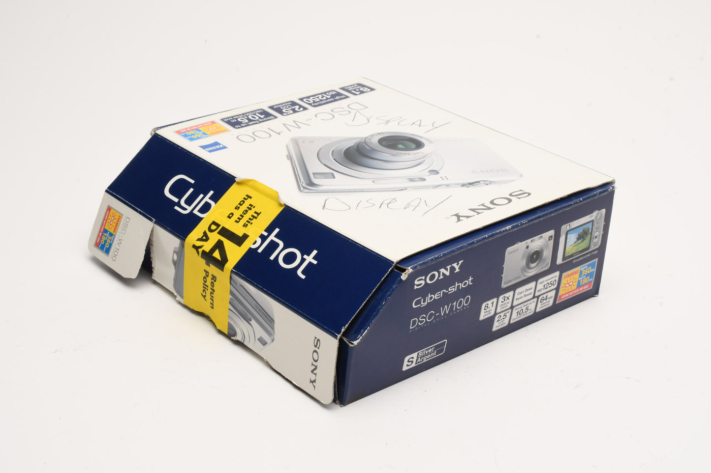 Sony DSC-W100 8.1MP Digital Point&Shoot camera, 2batts+charger, tested, boxed