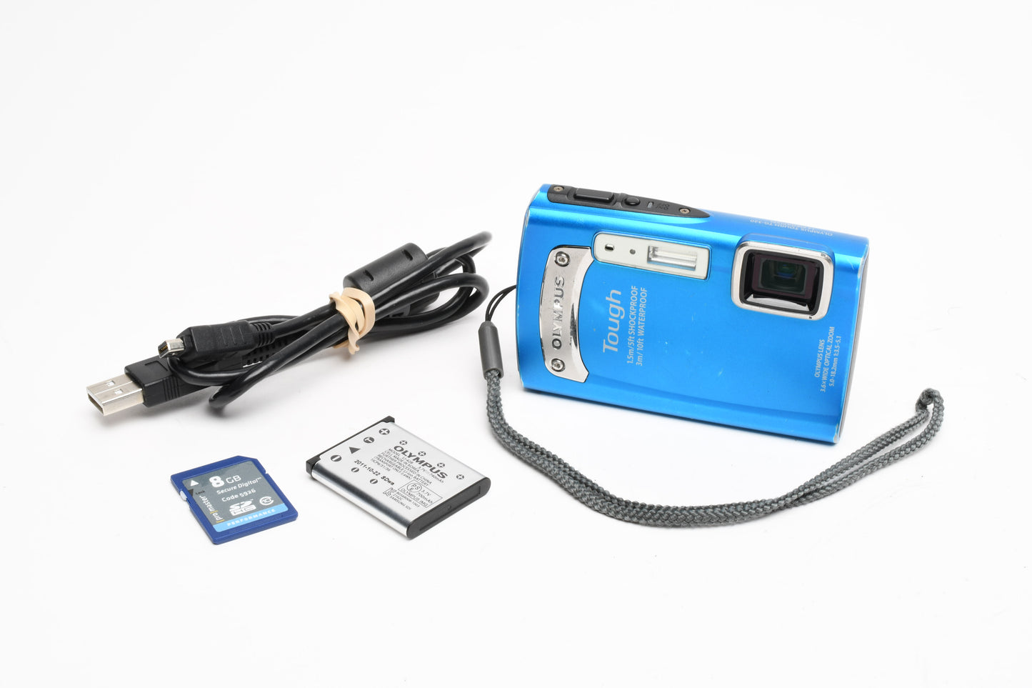 Olympus Tough TG-320 14MP digital Point&Shoot camera (Blue), Tested, good!