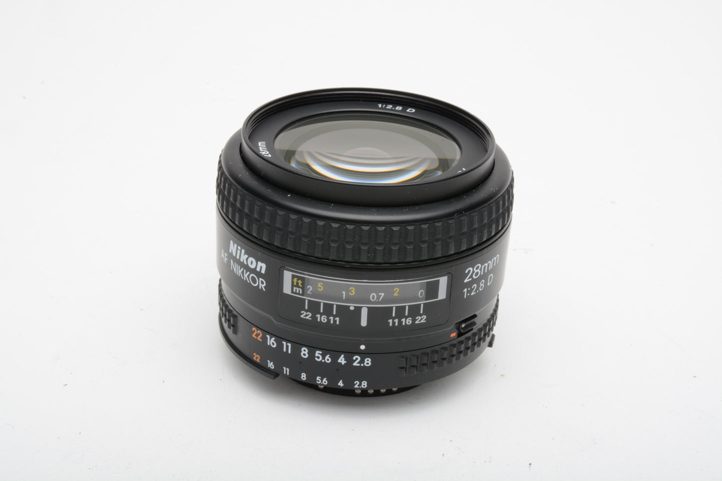 Nikon AF 28mm f2.8D wide lens, caps nice & clean!