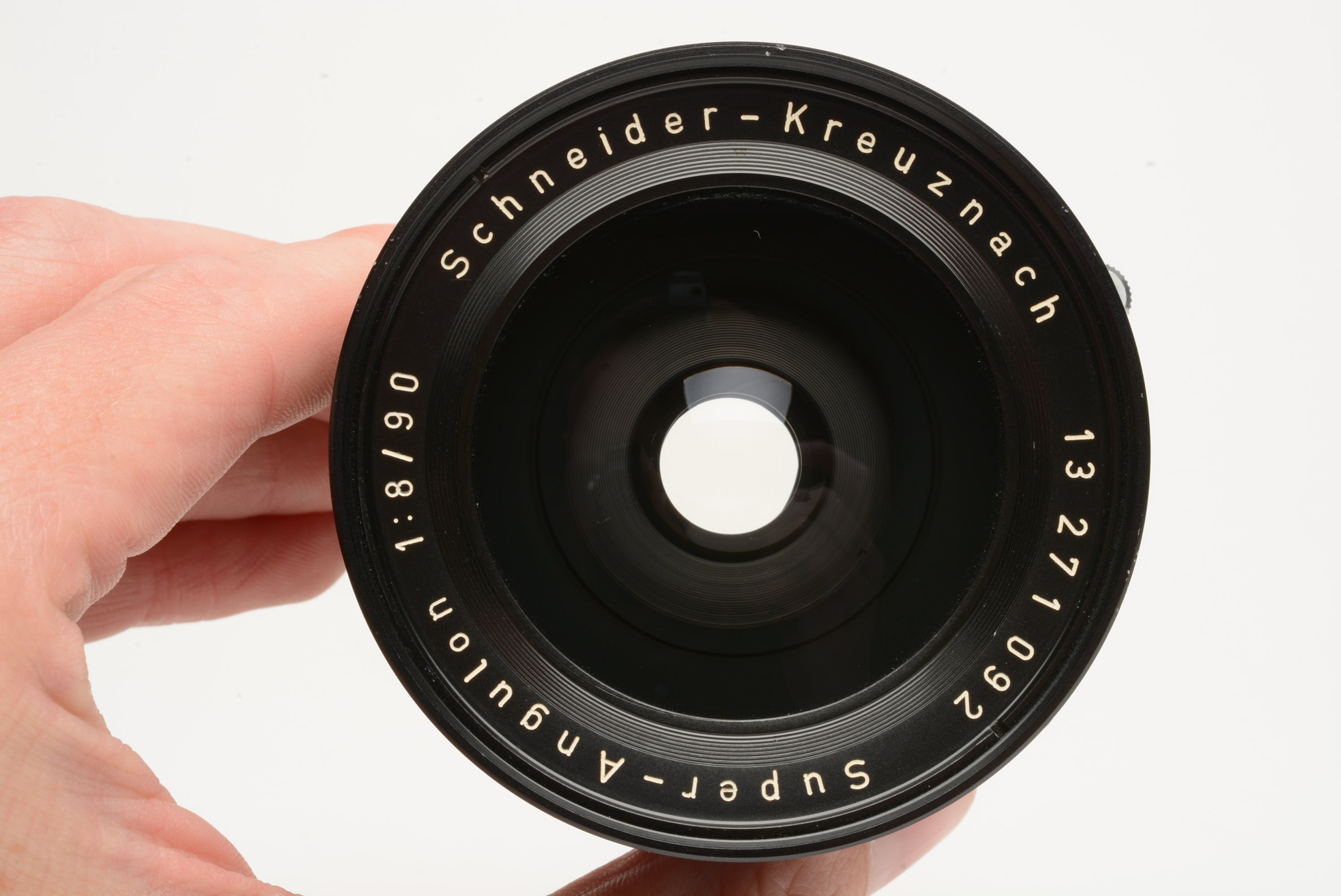 Schneider-Kreuznach 90mm f/8 Super-Angulon Lens w/RR, Caps, wrap