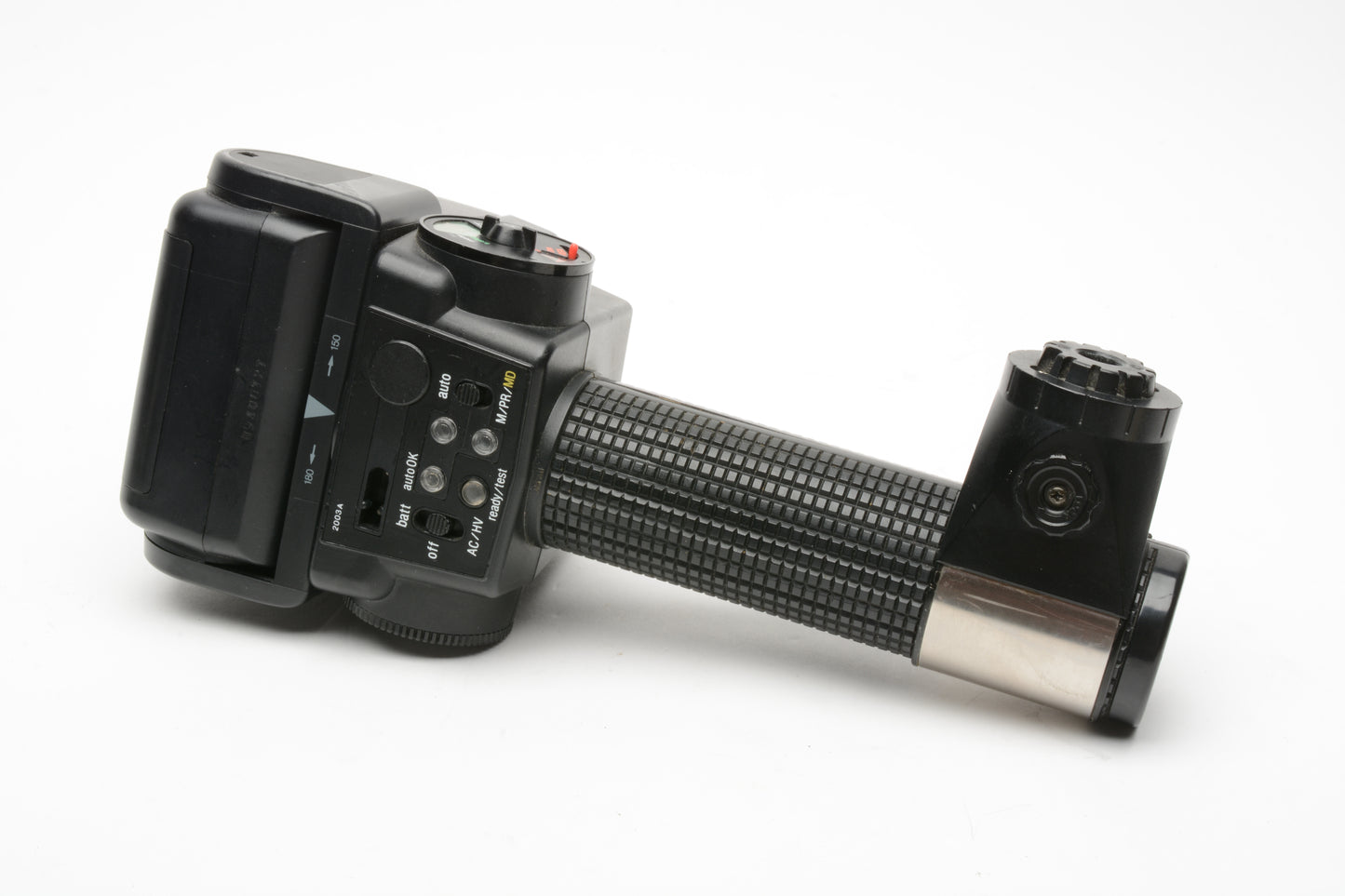 Sunpak Auto 544 Handle mount electronic flash, clean, tested, w/Bracket+Sync cord