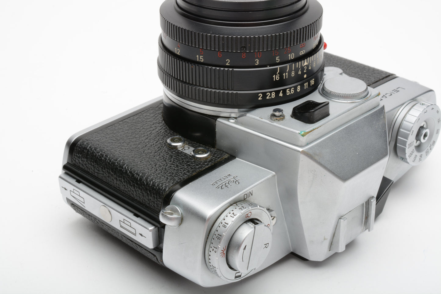 Leica Leicaflex w/Summicron 50mm f2 lens, hood, case, New seals, Great!