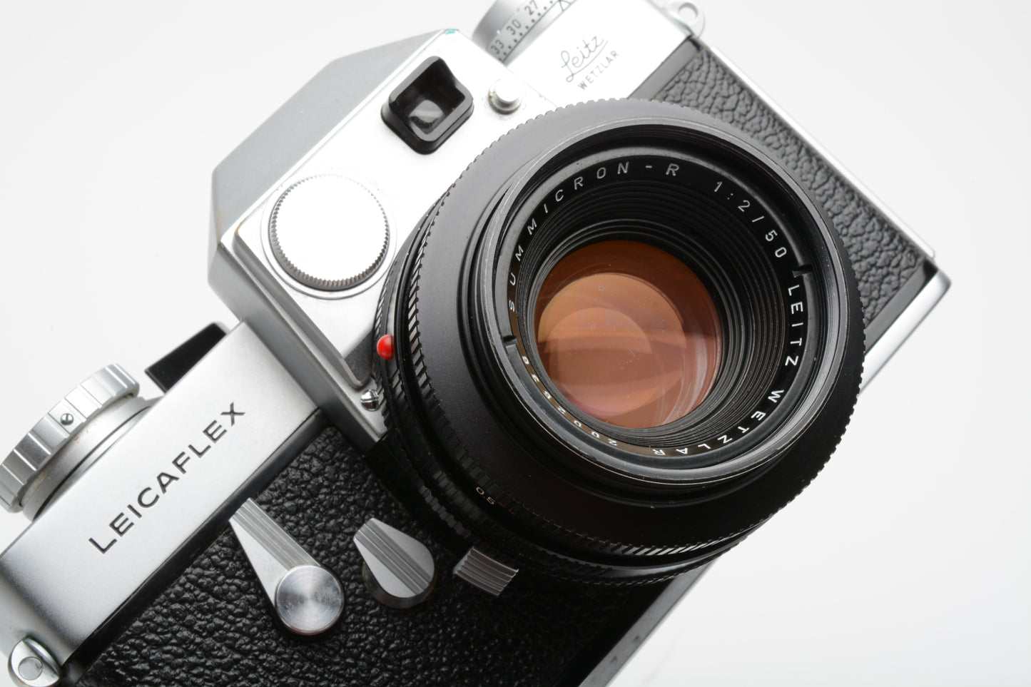 Leica Leicaflex w/Summicron 50mm f2 lens, hood, case, New seals, Great!