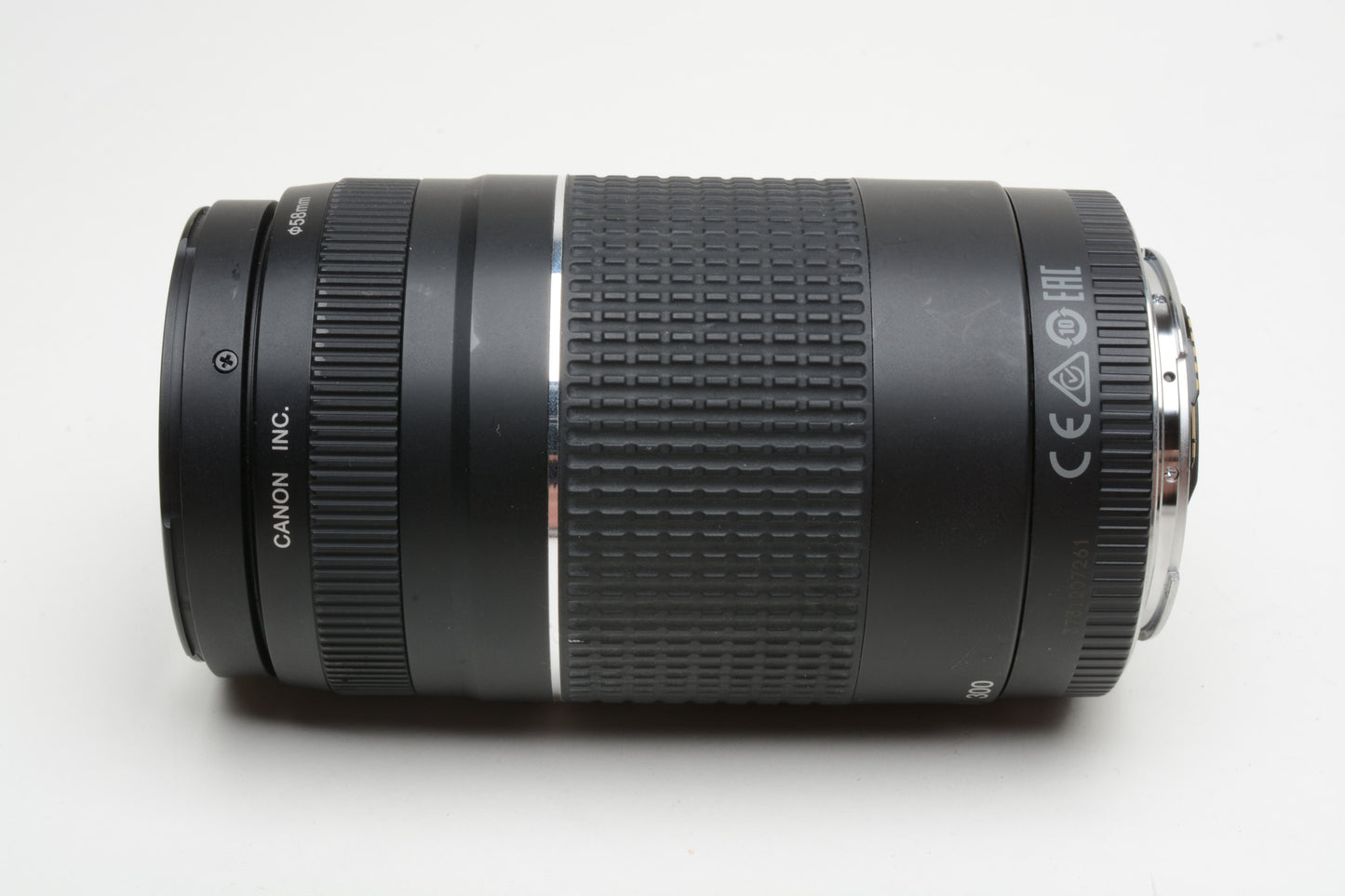 Canon EF 75-300mm f4-5.6 III Telephoto zoom lens, caps, tested, clean