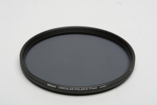 Nikon 77mm Circular Polar II Circular Polarizing filter in jewel case, Mint-