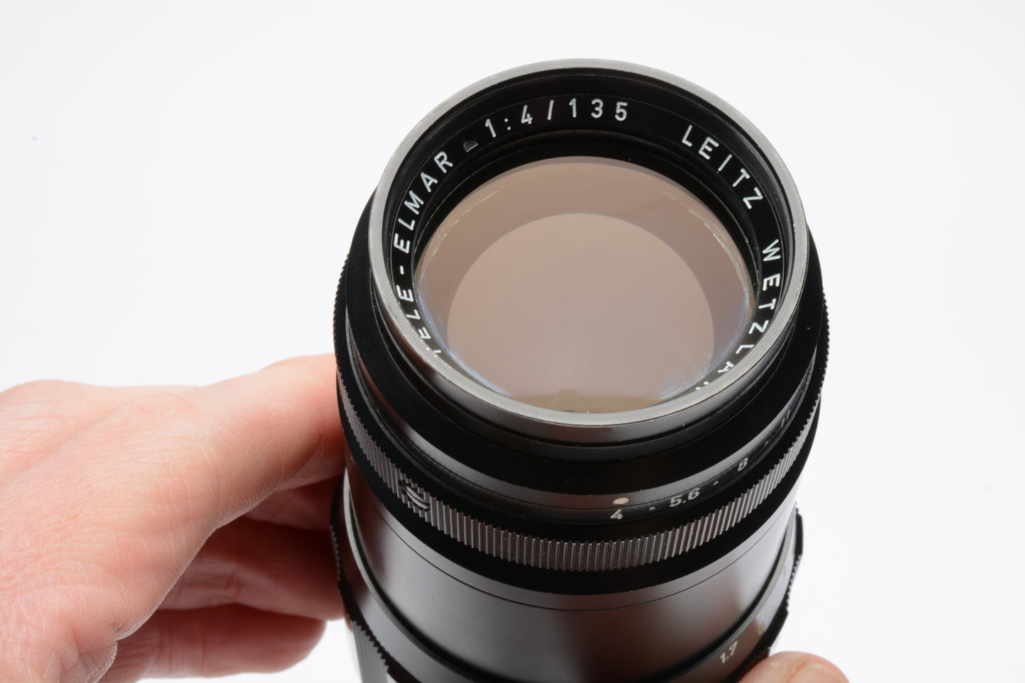 Leica Leitz 135mm F4 Tele-Elmarit Lens V.I black lens, very sharp!