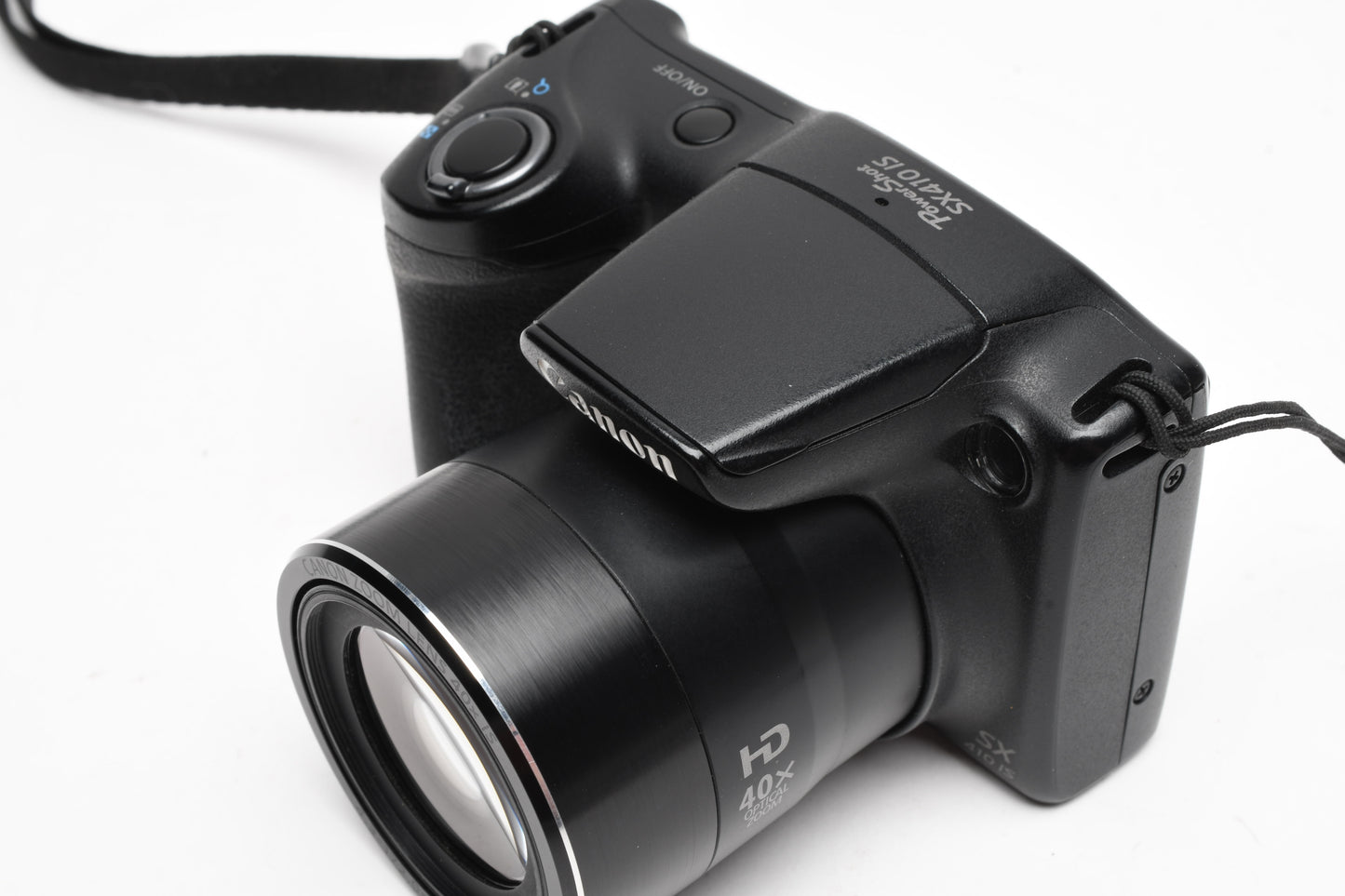 Canon PowerShot black SX410 IS digital Point&Shoot w/2batts + Case