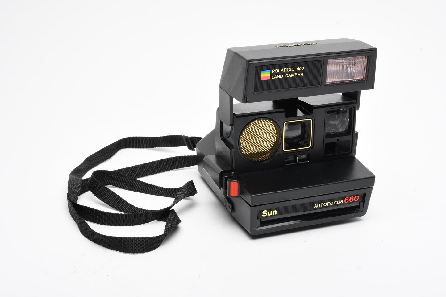 Polaroid Sun 660 AF Instant camera, good working, tested, w/Strap