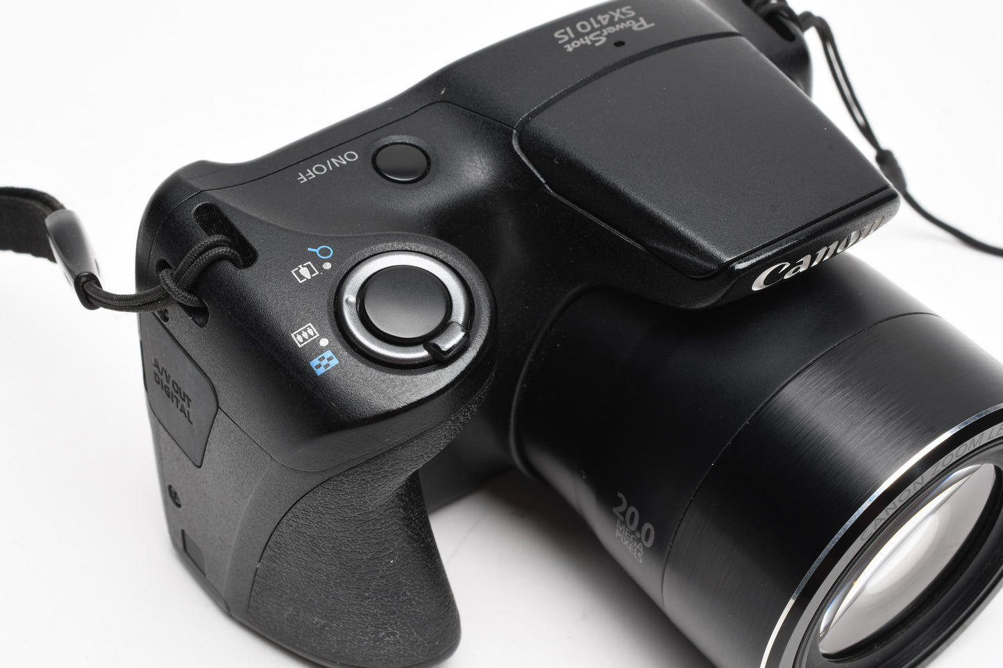 Canon PowerShot black SX410 IS digital Point&Shoot w/2batts + Case