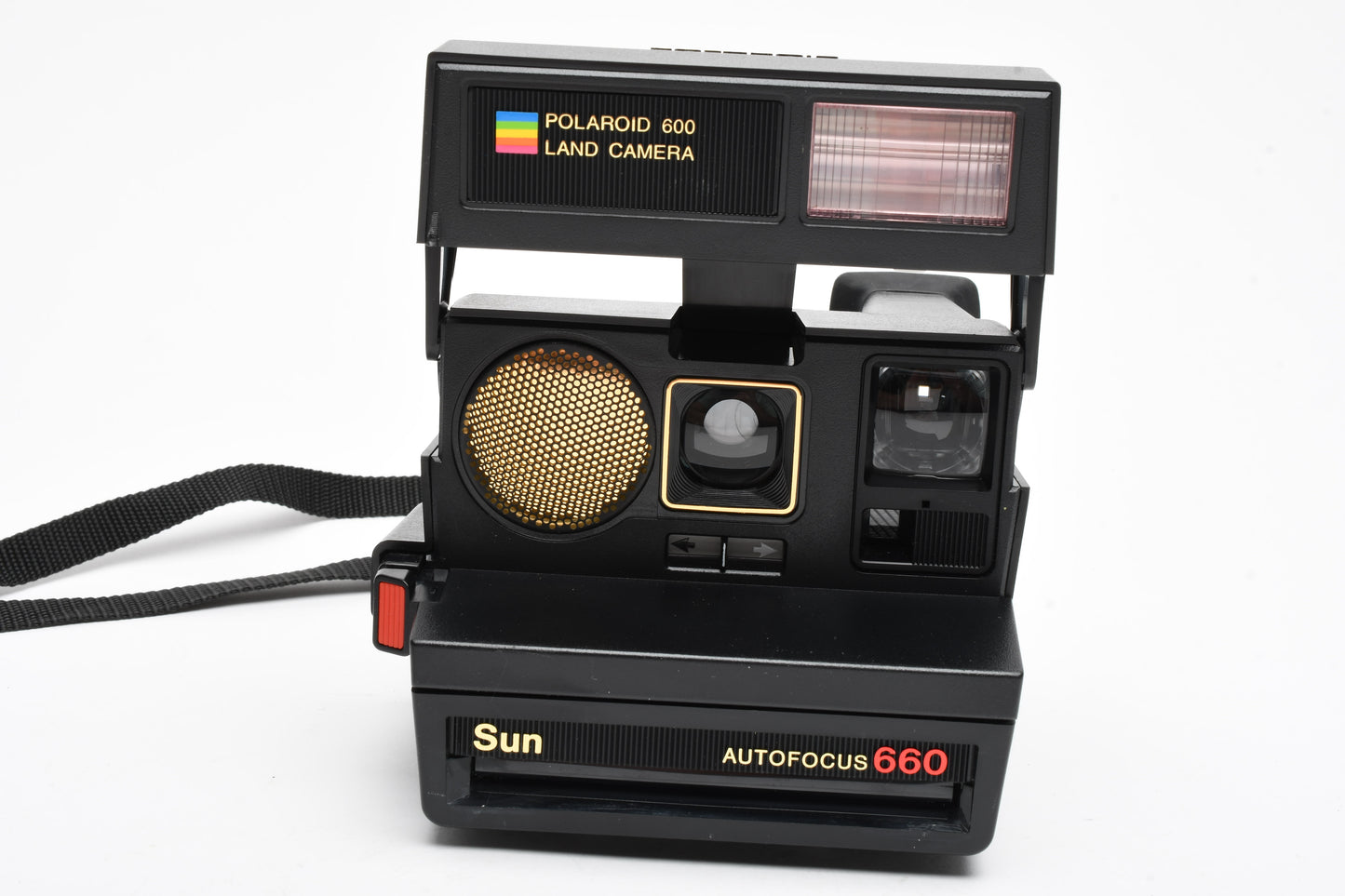Polaroid Sun 660 AF Instant camera, good working, tested, w/Strap