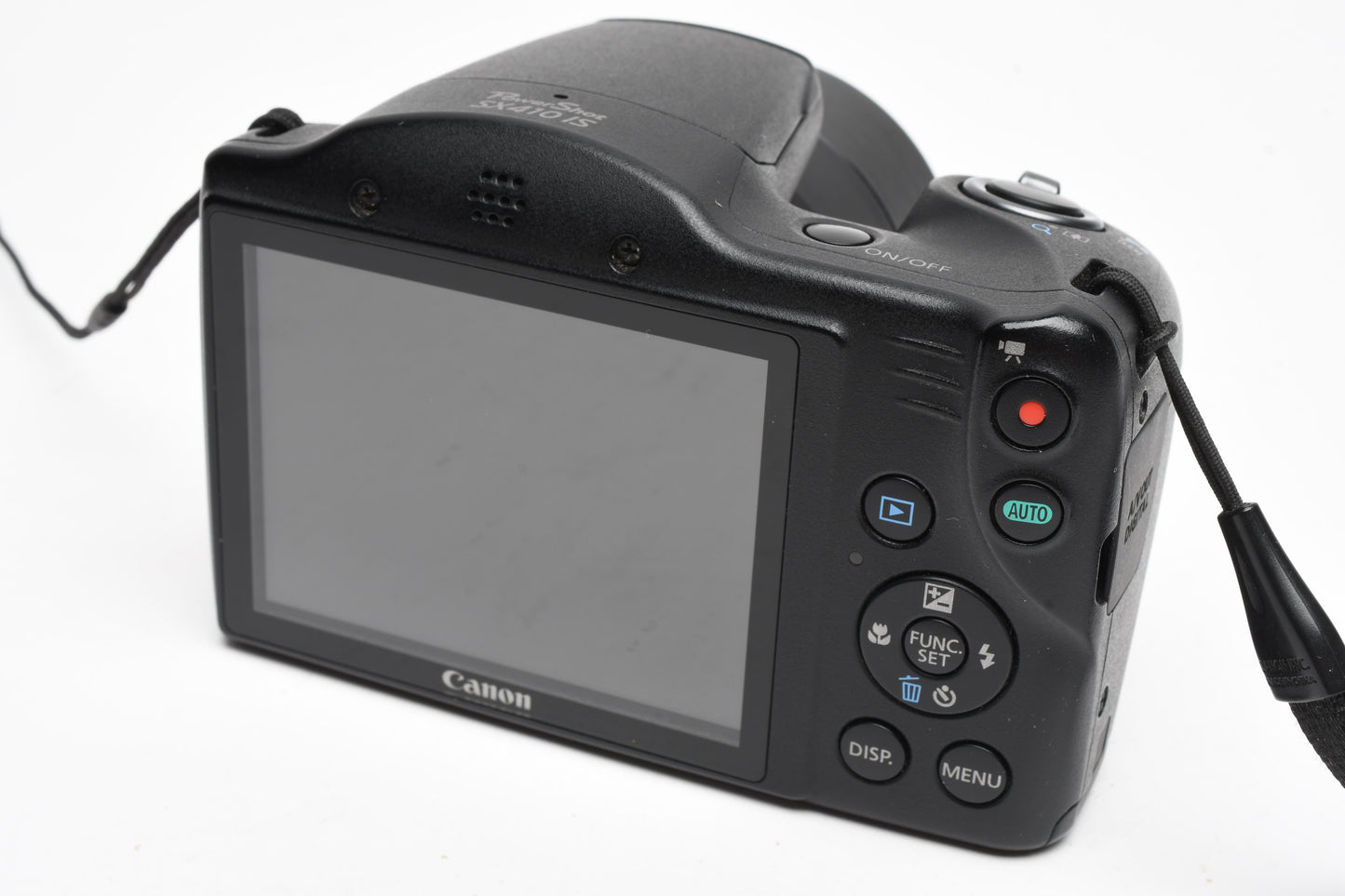 Canon PowerShot black SX410 IS digital Point&Shoot w/2batts + Case