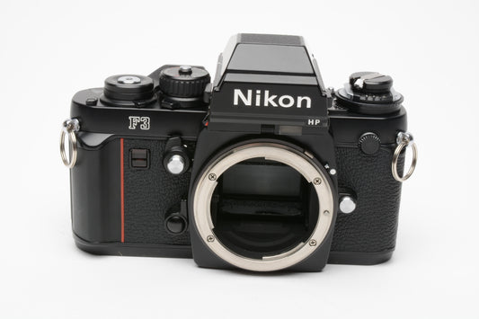 Nikon F3 HP 35mm SLR Body, tested, accurate, very nice! + Grid Screen