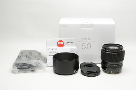 Fujifilm GF 80mm f1.7 R WR Lens (FUJIFILM G) #600022103 NIB, USA