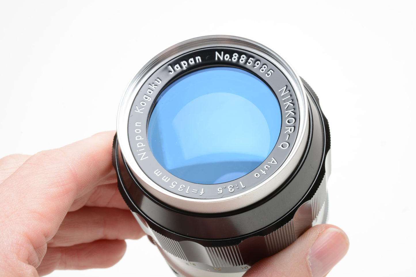 Nikon Nikkor-Q 135mm f3.5 Non-AI Portrait lens, caps, clean and sharp