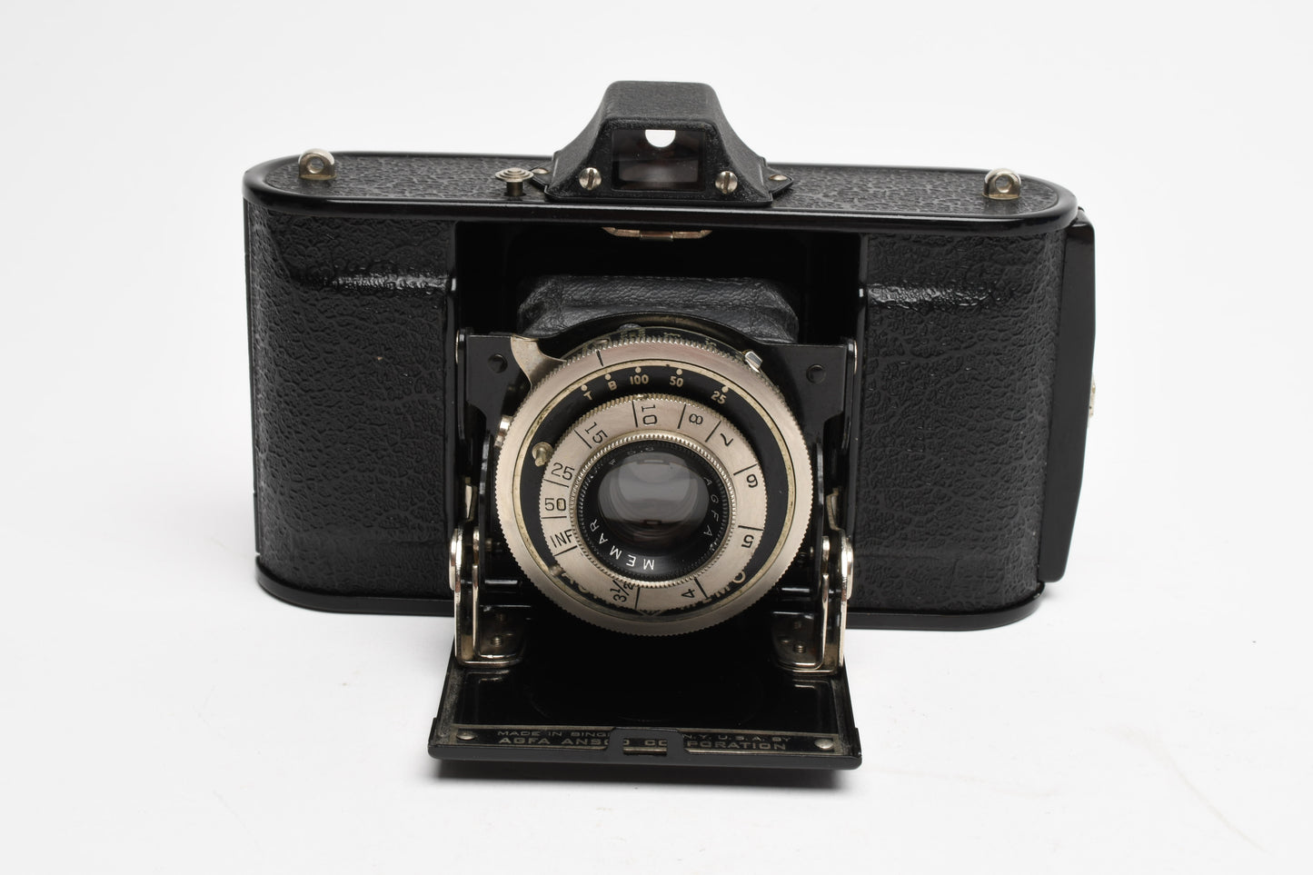 Agfa Ansco Memo 35mm Camera w/Memar f5.6 Lens, 2X Film Cassettes, Vintage, Works!