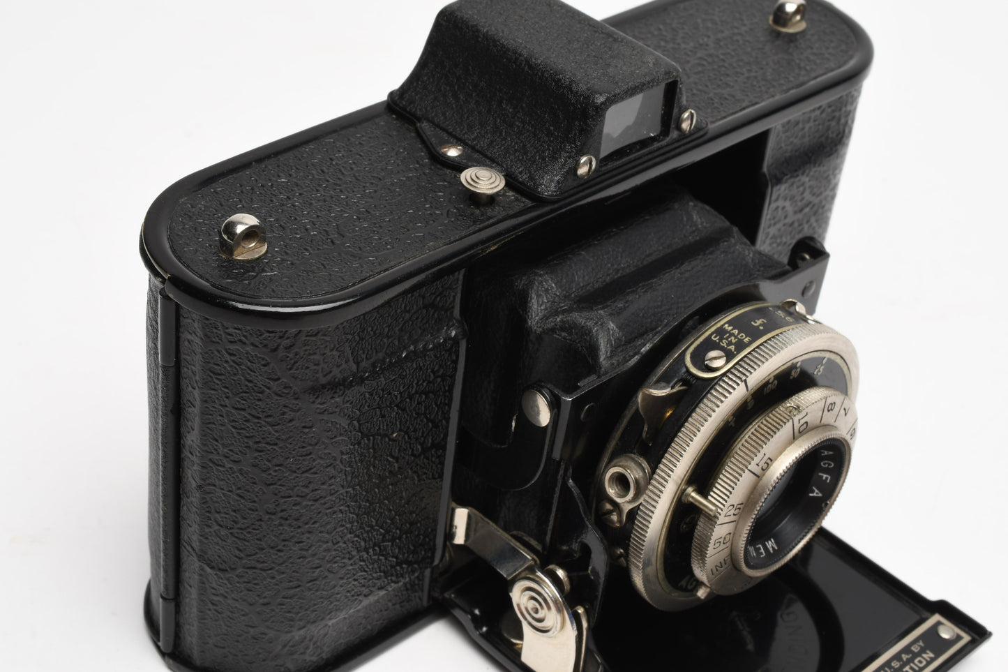 Agfa Ansco Memo 35mm Camera w/Memar f5.6 Lens, 2X Film Cassettes, Vintage, Works!