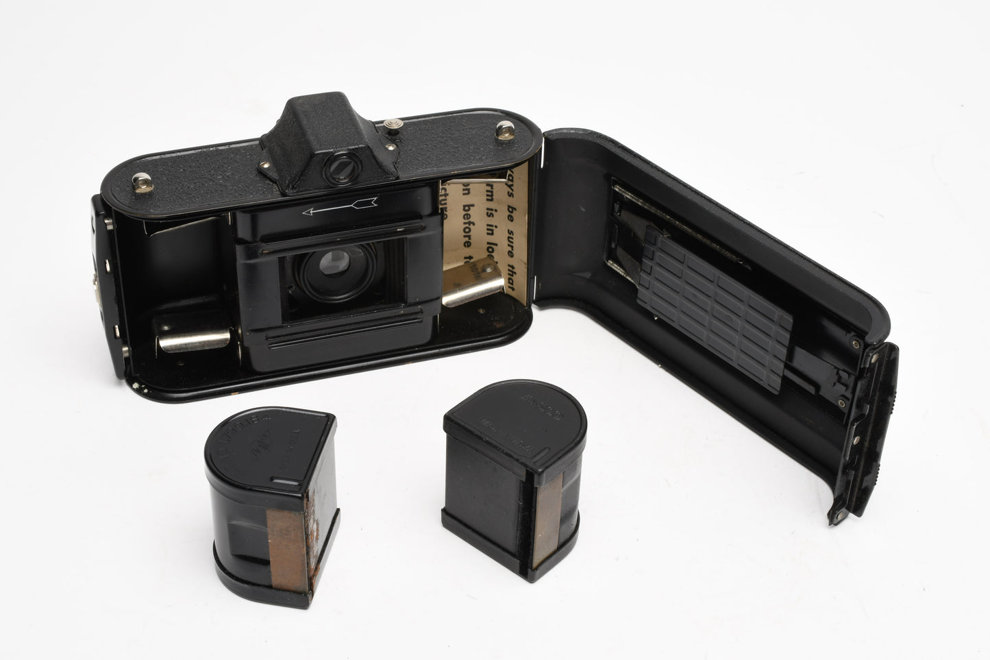 Agfa Ansco Memo 35mm Camera w/Memar f5.6 Lens, 2X Film Cassettes, Vintage, Works!