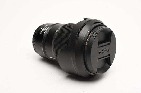 Nikon Nikkor Z 24-120mm f4 S Zoom lens, Hood, caps, Mint- USA Version