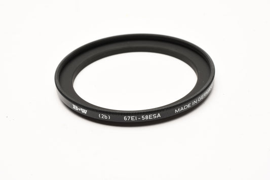 B+W (2b) 67EI -58ESA 67mm to 58mm step-down ring in jewel case, Mint