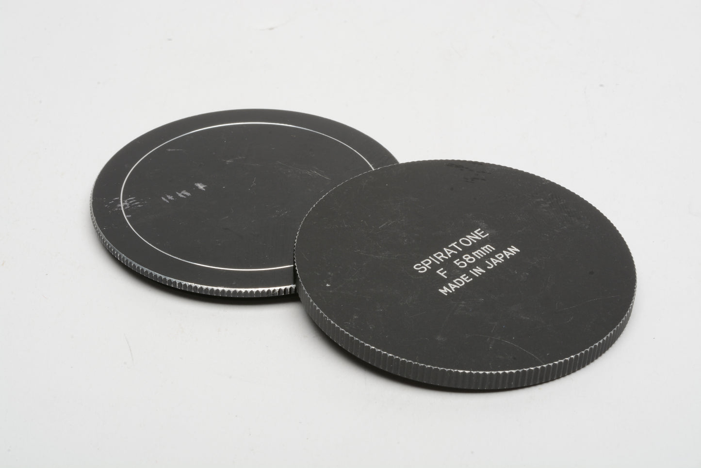 58mm metal filter stack stacker top and bottom pieces, clean