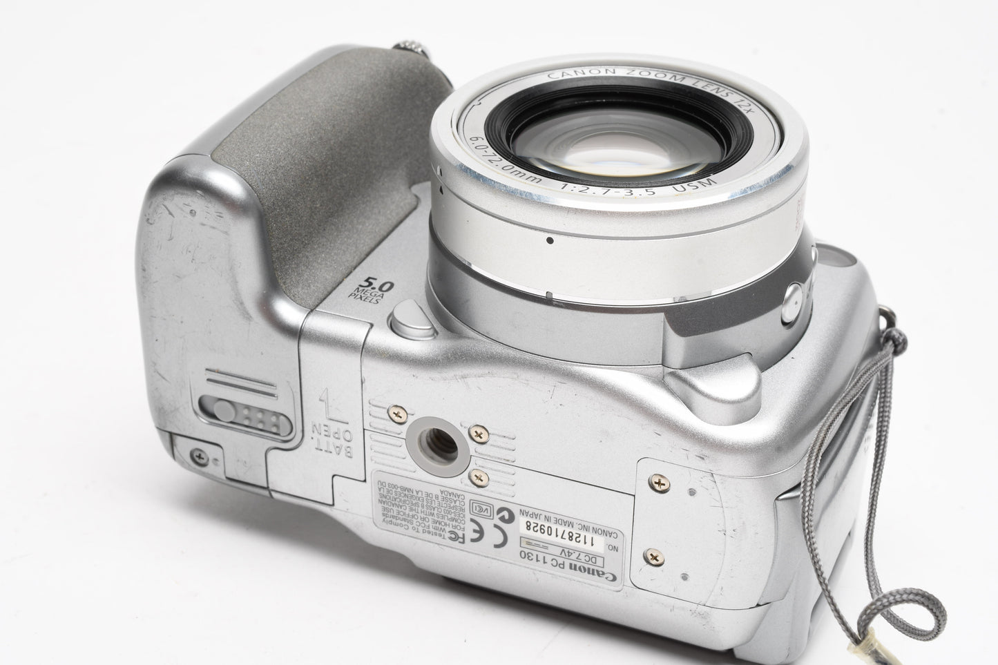Canon Powershot S2 IS 5MP Digital Point&Shoot camera, adapter, manual