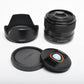 Sony 35mm f1.8 SEL35F18 wide angle E-mount lens, caps, hood, Good!