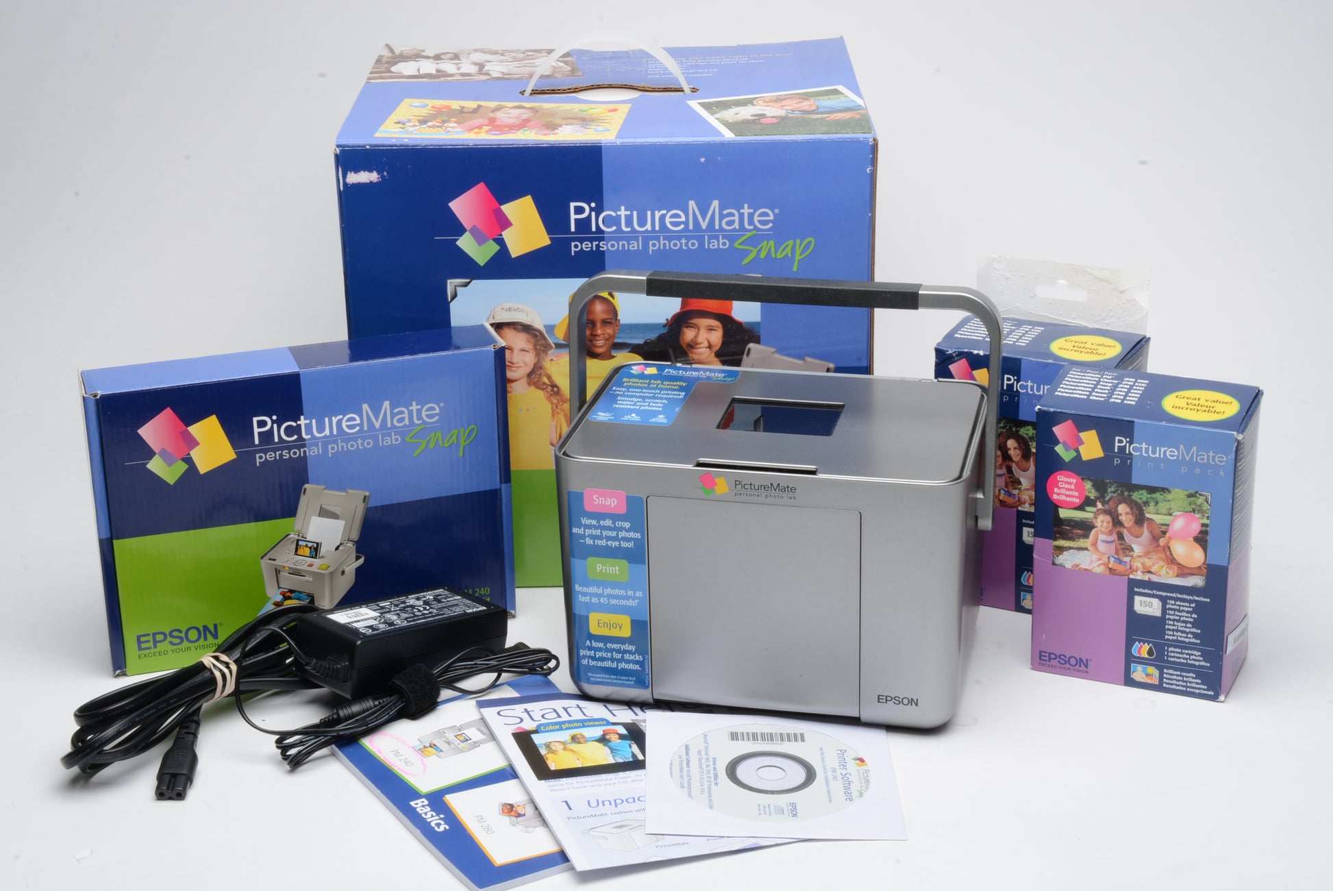  Epson PictureMate Snap (PM 240) 4x6 Photo Printer