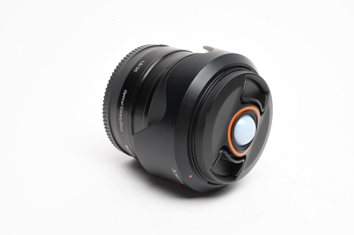 Sony 35mm f1.8 SEL35F18 wide angle E-mount lens, caps, hood, Good!
