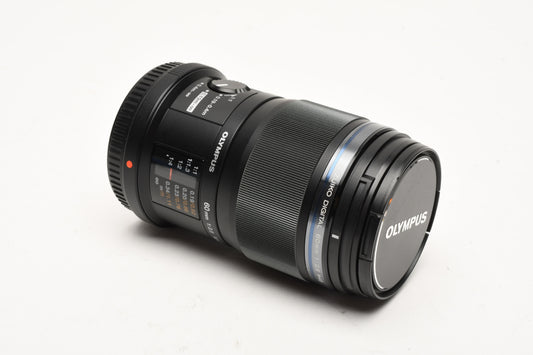 Olympus 60mm f2.8 Macro  ED MSC Micro 4/3 Mount, Black, Mint-