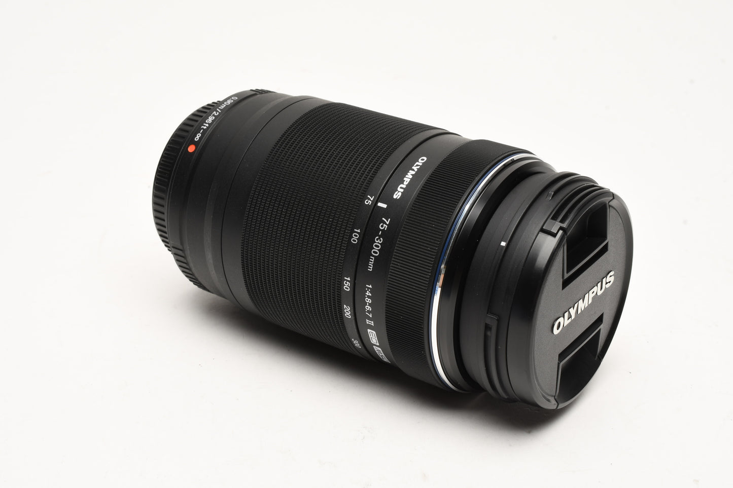 Olympus 75-300mm f4.8-6.7 II MSC lens Black Micro 4/3 Mount