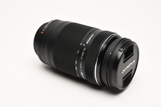 Olympus 75-300mm f4.8-6.7 II MSC lens Black Micro 4/3 Mount
