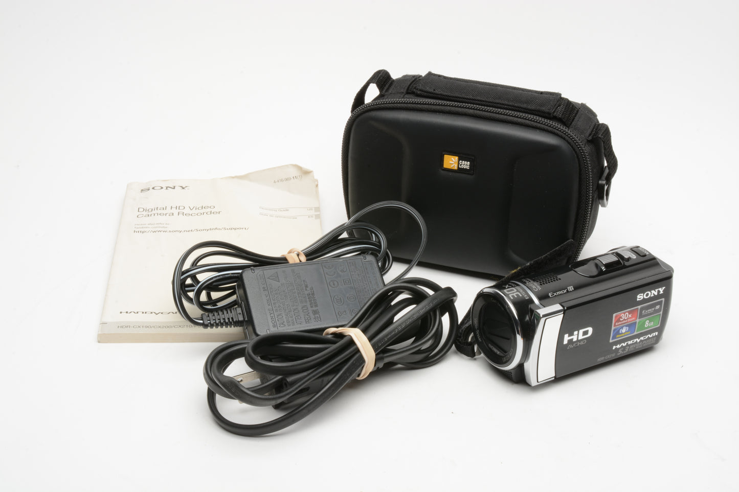 Sony Handycam HDR-CX210 8GB HD digital video camcorder, batt+ AC + manual