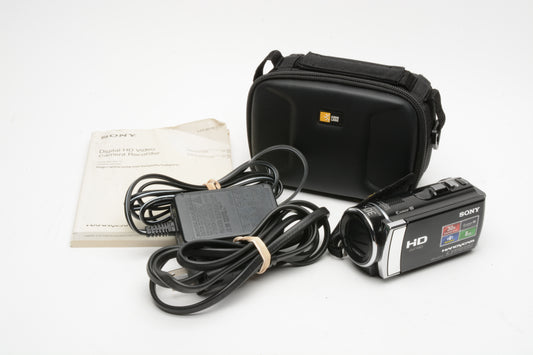 Sony Handycam HDR-CX210 8GB HD digital video camcorder, batt+ AC + manual