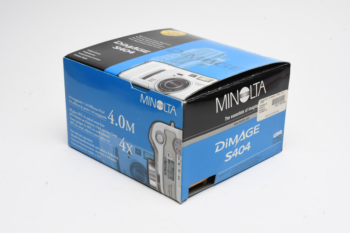 Minolta Dimage S404 4MP Digital Point&Shoot, Boxed, Tested