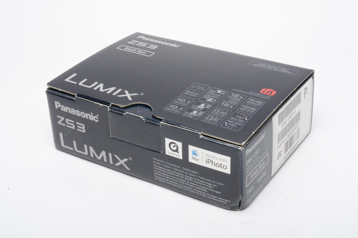 Panasonic Lumix DMC-ZS3 10.1MP Digital Point&Shoot, case, 2batts, box, clean!